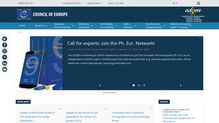 EDQM - European Directorate for the Quality of Medicines |