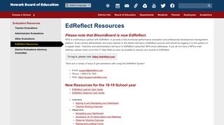 EdReflect Resources - Newark Board of Education