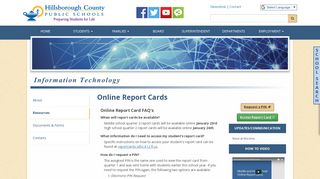 Online Report Cards - Hillsborough County Public Schools