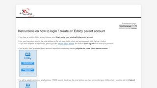 Pages - Instructions on how to login / create an Edsby parent account