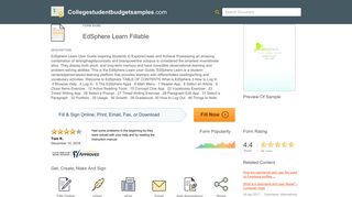 EdSphere Learn Fill Online, Printable, Fillable, Blank ...