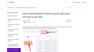 How to administrate an EDU account, add users and how to set roles ...
