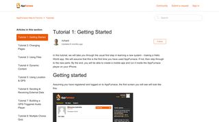 Tutorial 1: Getting Started – AppFurnace Help & Forums