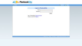 User > Login > PlanbookEdu.com