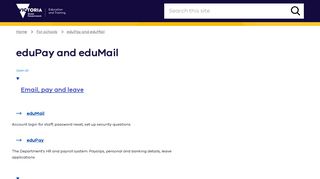 eduPay and eduMail - Department of Education and Training Victoria