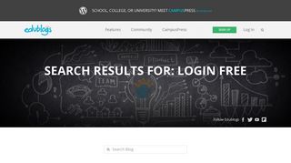 login Free – Search Results – Edublogs – free blogs for education