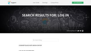 log in – Search Results – Edublogs Help and Support