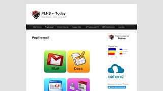 Pupil e-mail | PLHS – Today - eduBuzz