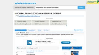 portalaluno.educamaisbrasil.com.br at WI. Login - Portal do Aluno
