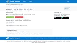 Acids and Bases EDUCAKE Revision - Show My Homework