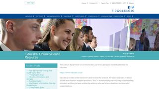 'Educake' Online Science Resource - Little Lever School