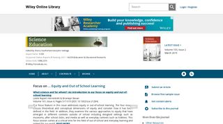 Science Education - Wiley Online Library