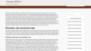 Education city uk homework