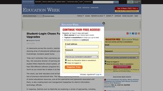 Student-Login Chaos Fueling Software Password ... - Education Week