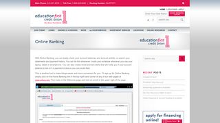 Education First Credit Union | Online Banking
