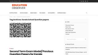 Kerala School Question papers Archives • Education Observer