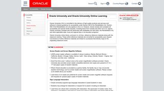 Oracle University | Oracle Accessibility Program