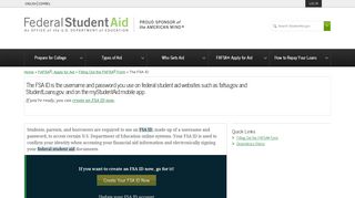 The FSA ID - Federal Student Aid - ED.gov