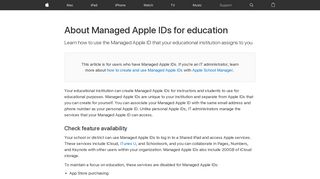 About Managed Apple IDs for education - Apple Support