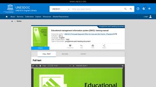 Educational management information system (EMIS): training manual ...