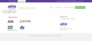 Login Page - MPO Educational Travel