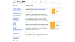 Account Access - EducatorsHandbook.com — Resource Center