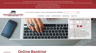 Online Banking — Panhandle Educators FCU