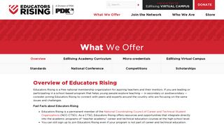 What We Offer - Overview | Educators Rising