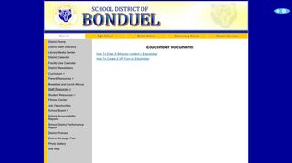 Bonduel School District - Educlimber Documents