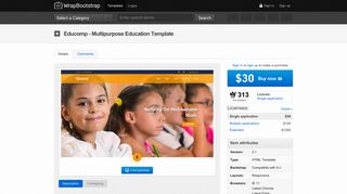 Educomp - Multipurpose Education Template | WrapBootstrap