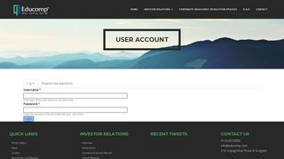 User account | Educomp Solutions Ltd