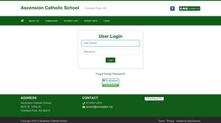 User Login - Ascension Catholic School - Educonnect
