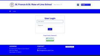 User Login - St. Francis & St. Rose of Lima School - Educonnect