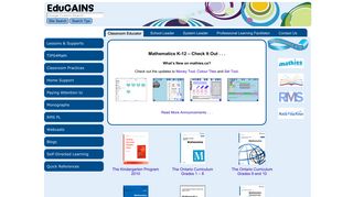 Mathematics K - 12 Home - EduGAINS