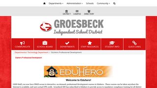 Groesbeck ISD - Eduhero Professional Development