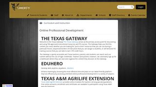 Online Professional Development - Liberty Independent School District