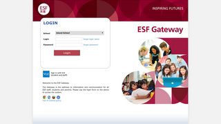 login page - ESF Gateway