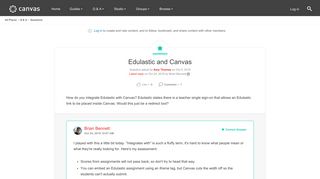 Edulastic and Canvas | Canvas LMS Community