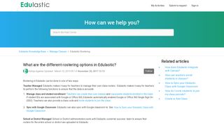 What are the different rostering options in Edulastic? – Edulastic ...