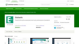 Edulastic Review for Teachers | Common Sense Education