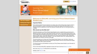 EDULINX, servicing your Prince Edward Island Student Loan.