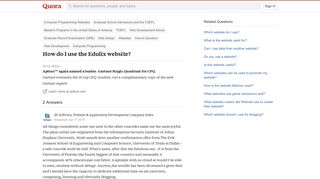 How to use the Edulix website - Quora