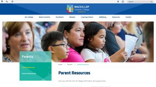 Parent Resources – MacKillop Catholic College