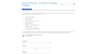 Parent's Portal - St Peter's Catholic College - parent portal