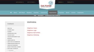 Academics / Eduphoria - Fort Worth ISD