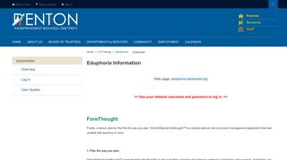Eduphoria! / Overview - Denton ISD