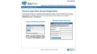 User Account Login - Eduplex