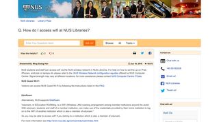 How do I access wifi at NUS Libraries? - Library FAQs