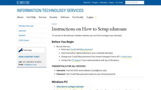 Instructions on How to Setup eduroam