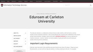 Eduroam at Carleton University - Information Technology Services